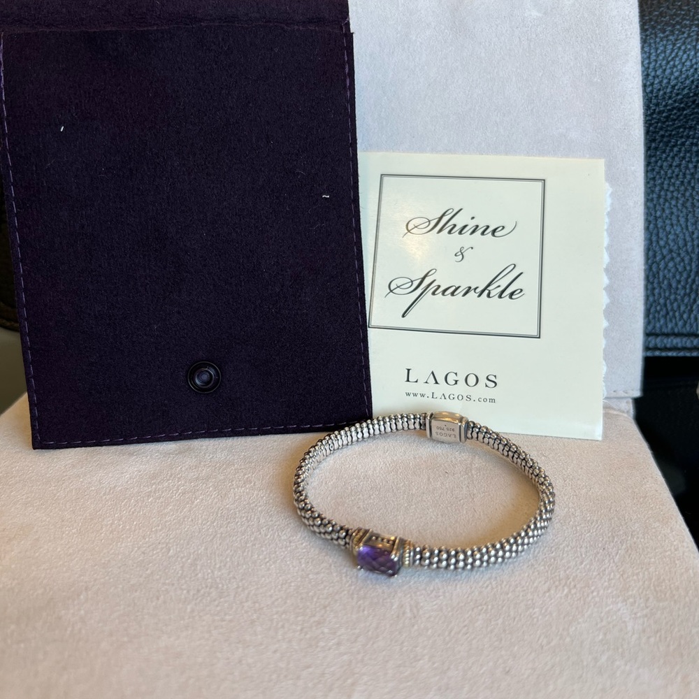 Lagos Caviar Amethyst 6mm Bracelet